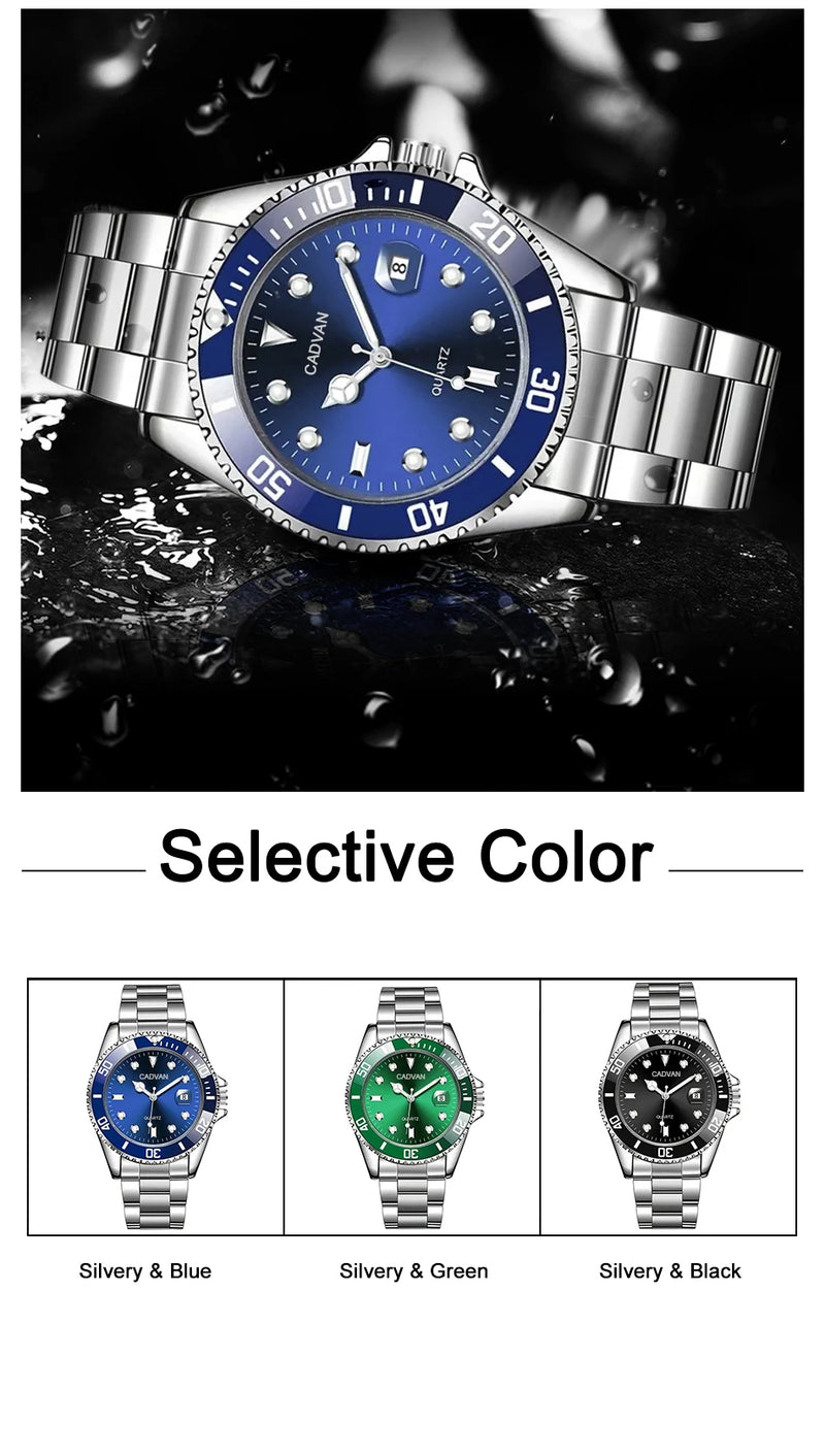 Relógio de Luxo Masculino - Estilo e Precisão em Aço Inoxidável